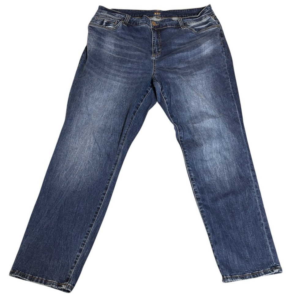 Kut From The Kloth‎ Womens sz 18 Jeans Blue Denim Dark Wash Boyfriend 36x30